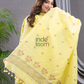 Handwoven Jamdani Silk Cotton Kurti  |  Sun Yellow