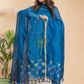Azure Blue | Handloom Jamdani Linen Unstitched 2-Piece Kurti