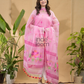 Rose Pink Jamdani 2-Piece Set Kurti & Dupatta (UNSTITCHED) -692