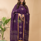 Wine Purple Linen X Linen 2-Piece Set Kurti & Dupatta (UNSTITCHED) - 070