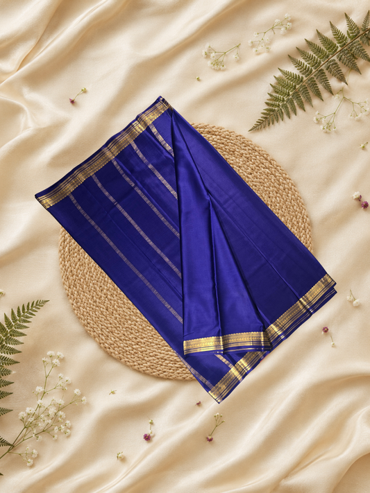 Pure Pure Silk Saree  |  royal blue