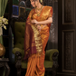 Pure Handloom Korvai Saree | Golden Orange