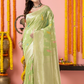 Classic Benarasi Katan Semi Silk Saree | Pale Green