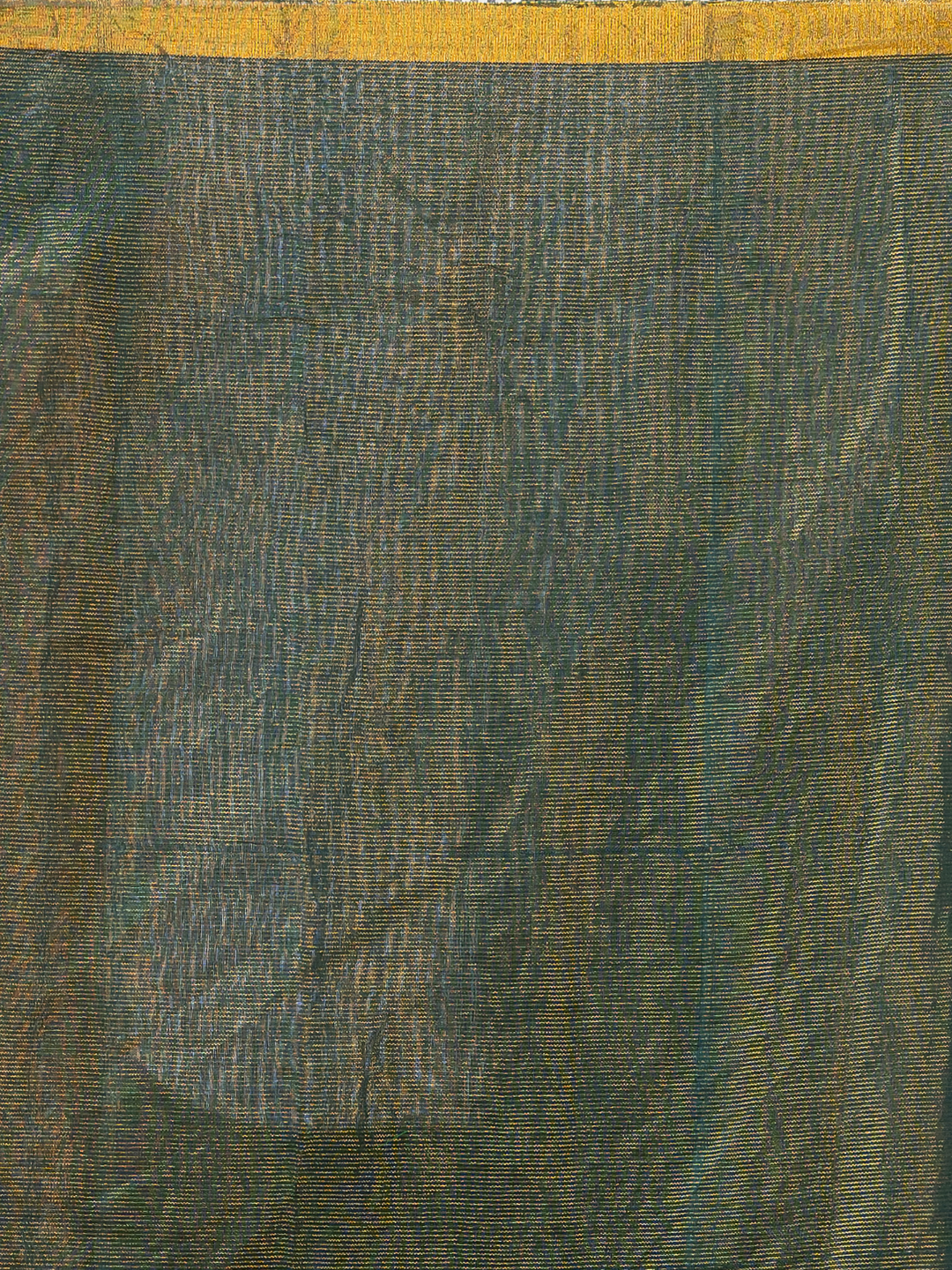 Handwoven Jamdani Silk Tissue Linen Saree | Deep Teal