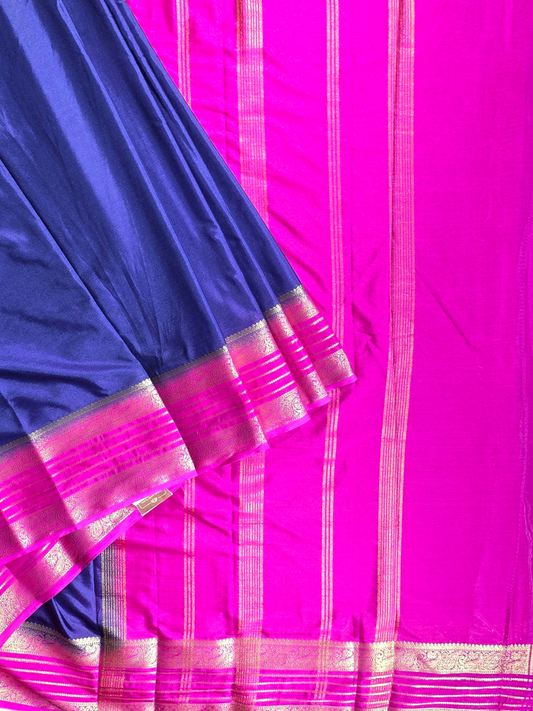 Classic Mysore Semi Silk Saree | Royal Blue