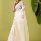 Handwoven Jamdani Muslin Saree | White | All-over Jamdani weaves