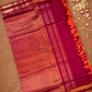 Handloom Korvai Silk Cotton Saree  |  Classic Red