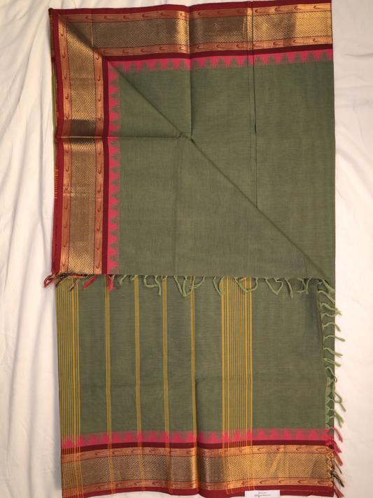 Kanchi Cotton|Rust Orange & Mustard Yellow