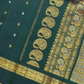 Handwoven Pure Gadwal Silk Saree  |Bottle Green