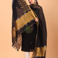 Rich Black Linen Jamdani 2-Piece Set Kurti & Dupatta (UNSTITCHED) - 069