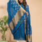 Royal Blue Linen X Line 2-Piece Set Kurti & Dupatta (UNSTITCHED) - 007