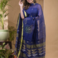 Russian Purpule Pure linen suit 2 piece Set Kurti & Dupatta (UNSTITCHED) -633