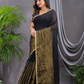 Tissue Silk Saree With True Black - 012