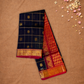 Pure Handloom Korvai Saree | Dark Blue