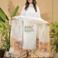 Cotton White Jamdani 2-Piece Set Kurti & Dupatta (UNSTITCHED) -790