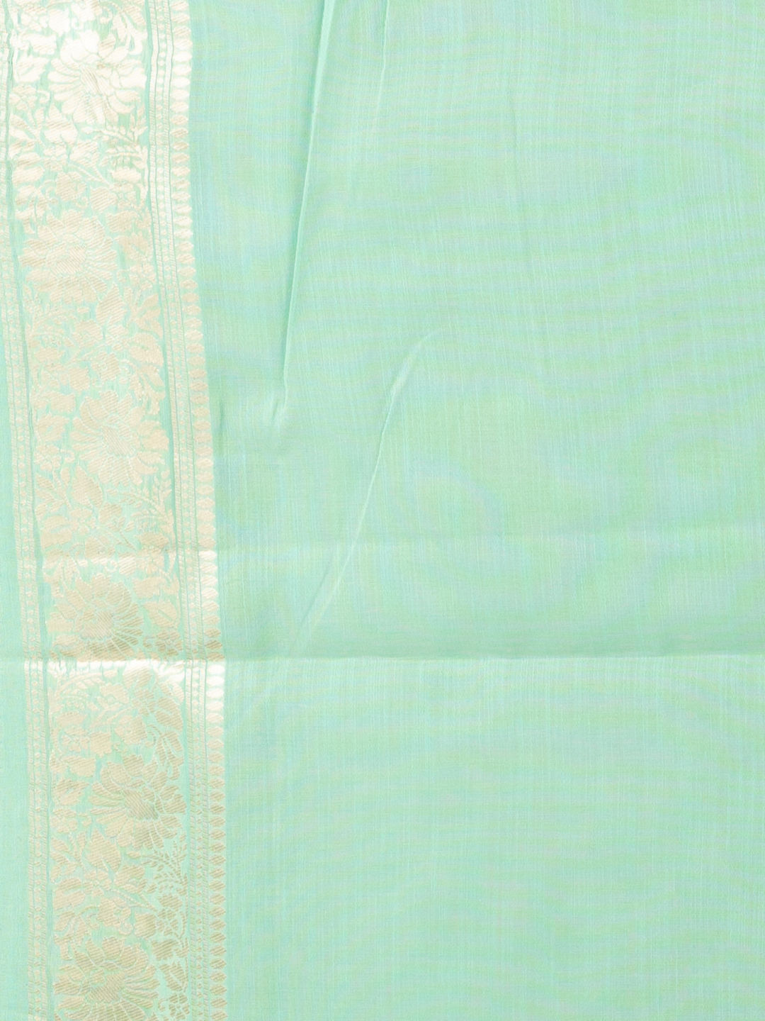 Classic Benarasi Katan Semi Silk Saree | Mint Green