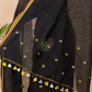 Off Black Linen X Linen 2-Piece Set Kurti & Dupatta (UNSTITCHED) -096