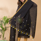 Off Black Linen X Linen 2-Piece Set Kurti & Dupatta (UNSTITCHED) -096