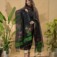 Dark Black Jamdani 2-Piece Set Kurti & Dupatta (UNSTITCHED) -762