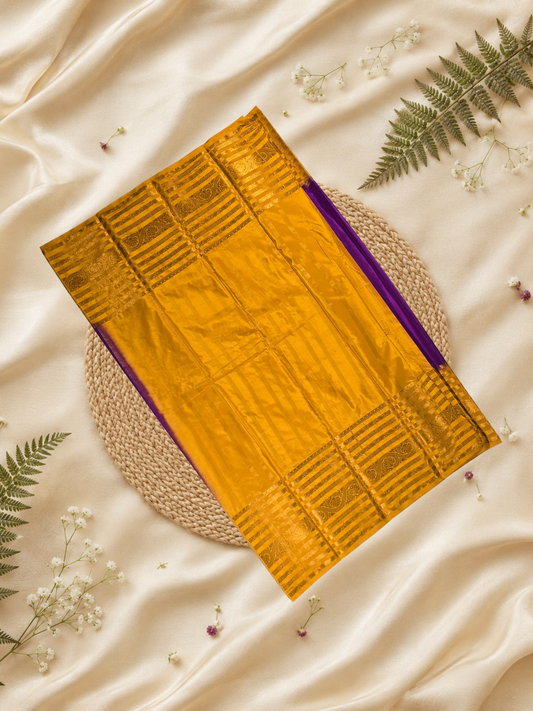 Mysore Silk Saree With Midnight Purple