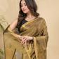 Tissue Silk Saree With Golden Brown - 029