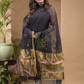 Smokey Black  Jamdani 2-Piece Set Kurti & Dupatta (UNSTITCHED) -660
