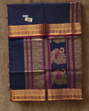 Kanchi Cotton|Navy Blue & Maroon