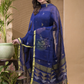Russian Purpule Pure linen suit 2 piece Set Kurti & Dupatta (UNSTITCHED) -633