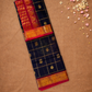 Pure Handloom Korvai Saree | Dark Blue
