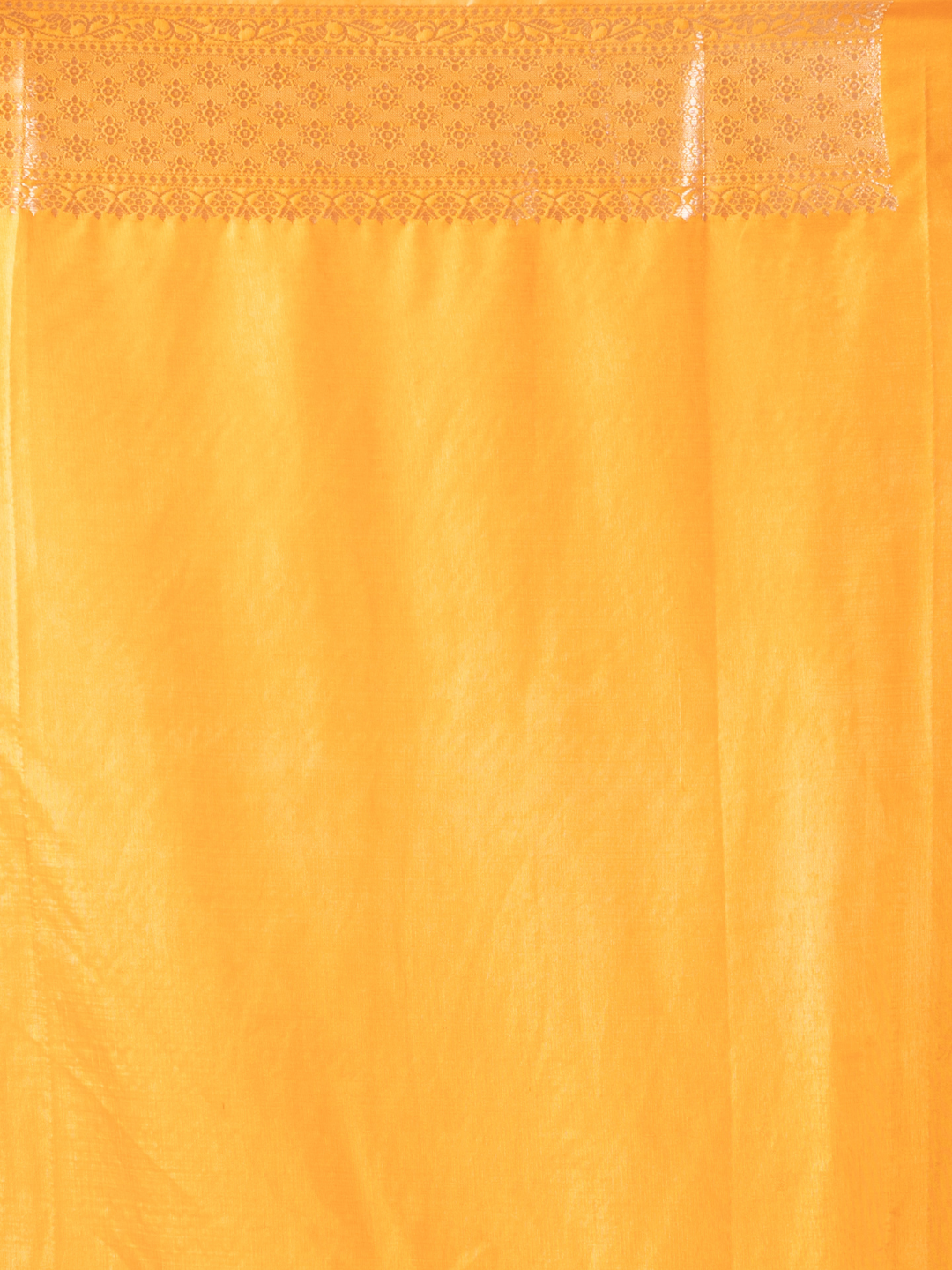Classic Benarasi Katan Semi Silk Saree | Bright Orange