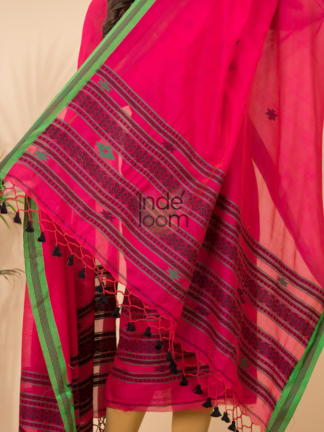 Chilli Red Mercerized Cotton 2-Piece Set Kurti & Dupatta (UNSTITCHED) -098