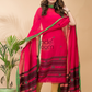 Chilli Red Mercerized Cotton 2-Piece Set Kurti & Dupatta (UNSTITCHED) -098