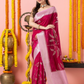 Classic Benarasi Semi Silk Saree | Magenta Pink