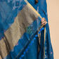 Royal Blue Linen X Line 2-Piece Set Kurti & Dupatta (UNSTITCHED) - 007