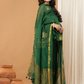 Pine Green color Jamdani 2-Piece Set Kurti & Dupatta (UNSTITCHED) - 144