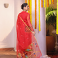 Imperial Red Sequin Paithani Jamdani 2-Piece Set Kurti & Dupatta (UNSTITCHED) - 309