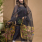Smokey Black  Jamdani 2-Piece Set Kurti & Dupatta (UNSTITCHED) -660