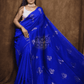 Reshom silk Matka Handloom Saree with Egyptian Blue-114