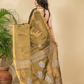 Tissue Silk Saree With Golden Brown - 029