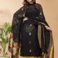 Smokey Black Linen X Linen 2-Piece Set Kurti & Dupatta (UNSTITCHED) -099