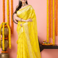 Classic Benarasi Katan Semi Silk Saree | Lemon Yellow