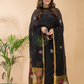 Smokey Black Linen X Linen 2-Piece Set Kurti & Dupatta (UNSTITCHED) -099
