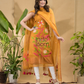 Turmeric Orange Jamdani 2-Piece Set Kurti & Dupatta (UNSTITCHED) -757