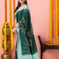 Classic Benarasi Semi Silk Saree | Dark Green