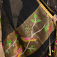 Royal Black Linen X Linen 2-Piece Set Kurti & Dupatta (UNSTITCHED) - 008