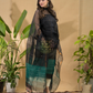 Dark Black Sequin Jamdani 2-Piece Set Kurti & Dupatta (UNSTITCHED) -758