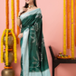 Classic Benarasi Semi Silk Saree | Dark Green