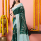 Classic Benarasi Semi Silk Saree | Dark Green