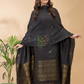 Rich Black Organic Linen 2-Piece Set Kurti & Dupatta (UNSTITCHED) -080