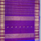 Pure Handwoven Gadwal Silk Saree With Plum Purple -030